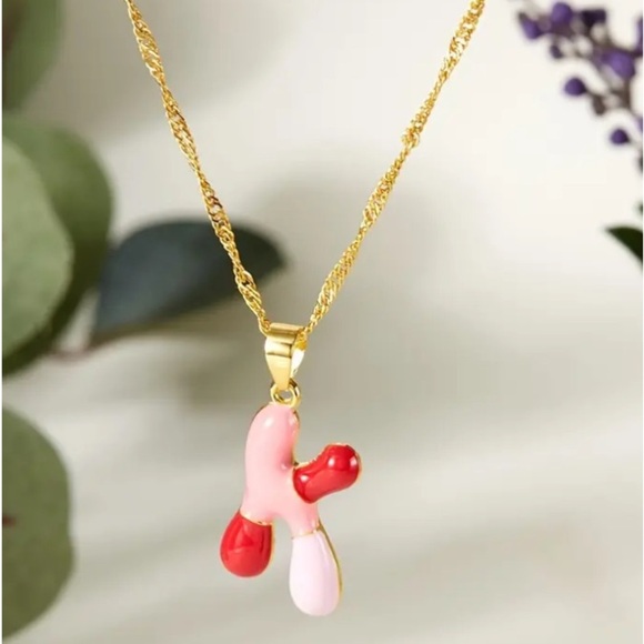Letter “k” Pendant on Gold Colour Pendant - Picture 1 of 4